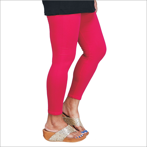 Pink Cotton Lycra Leggings