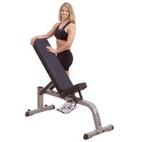 Gfi21 Incline Weight Bench - Steel, 1200x500x500mm, Gray | Adjustable Incline, Non-slip Feet, Mobile Wheels