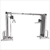 Cable Crossover Machine - Steel, L X W X H, Silver | 200 Kg Weight Capacity, Double Pulley System, 2 M Cable Length, 1 Year Warranty