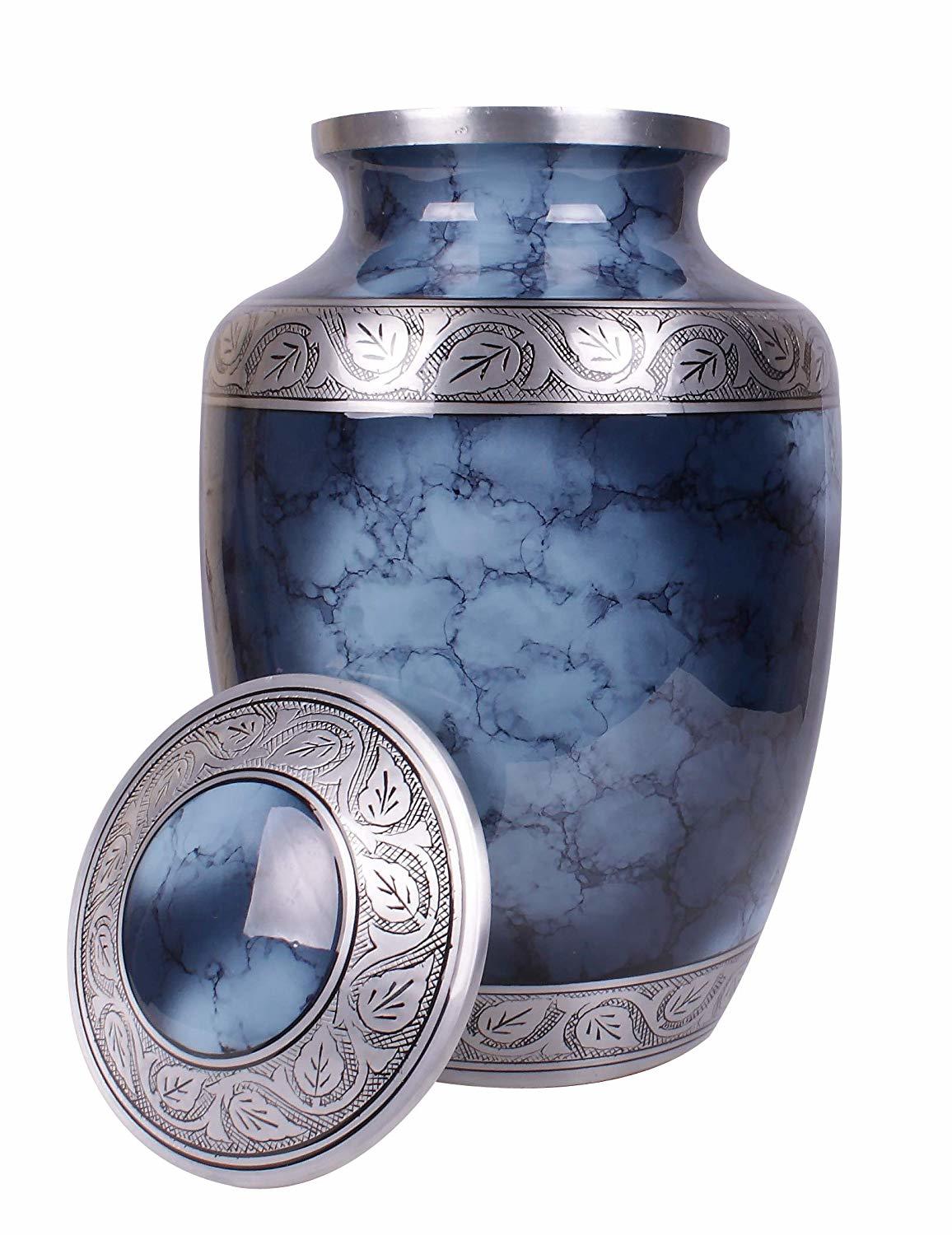 Going Home Blue Aluminium Funeral Urn