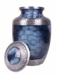 Going Home Blue Aluminium Funeral Urn