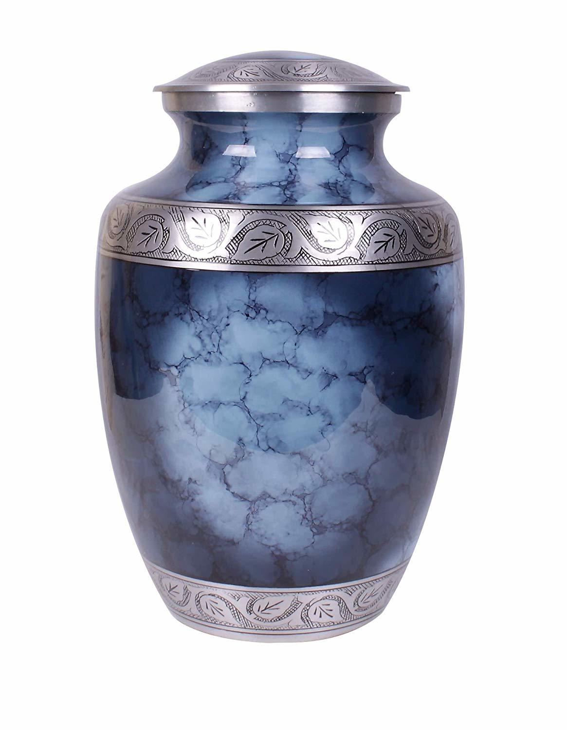Going Home Blue Aluminium Funeral Urn