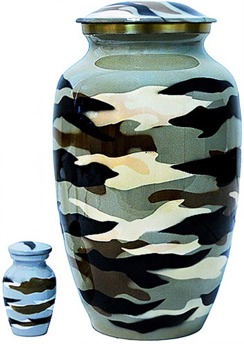 Military Aluminium Urn With Keepsake & Velvet Bag By BRASSWORLD INDIA