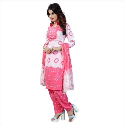 Pure Cotton Bandhani Dress Material
