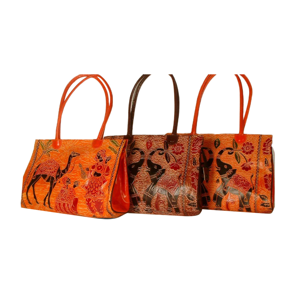 Ladies Printed Leather Handbag