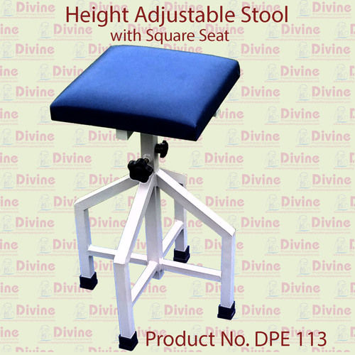 Height Adjustable Stool With Square Cushion Seat Age Group: Women