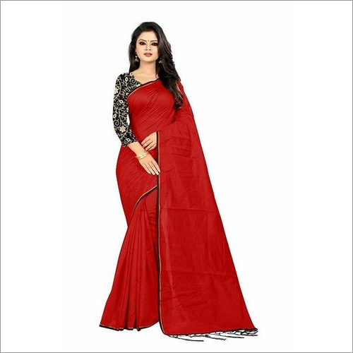 Doriya cotton with piping & jhalar