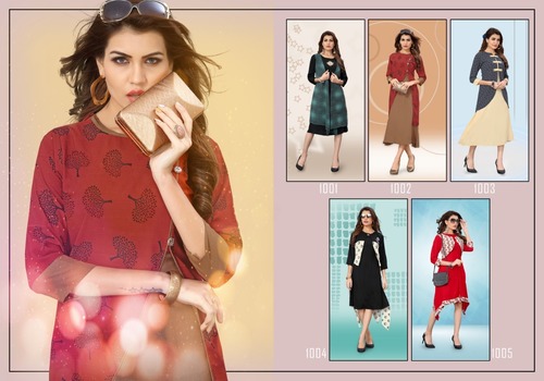 Mix Georgette Printed Kurti