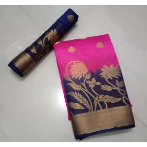 Kanchivaram Flower Jequard Butta Sarees