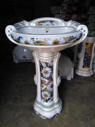 Big Starling Printed Washbasin Pedestal