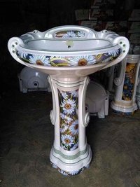 Big Starling Printed Washbasin Pedestal Big Starling Printed Washbasin Pedestal