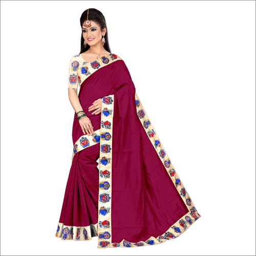 New Chiku Design Chanderi Saree