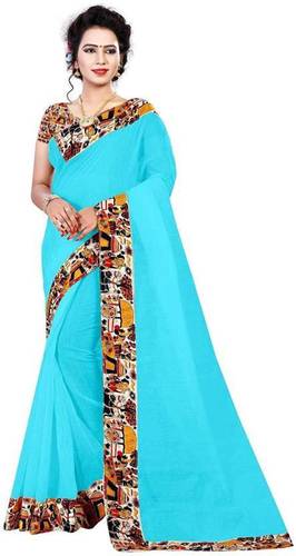 New Printed Chanderi Cotton Saree