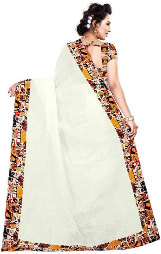 New Printed Chanderi Cotton Saree