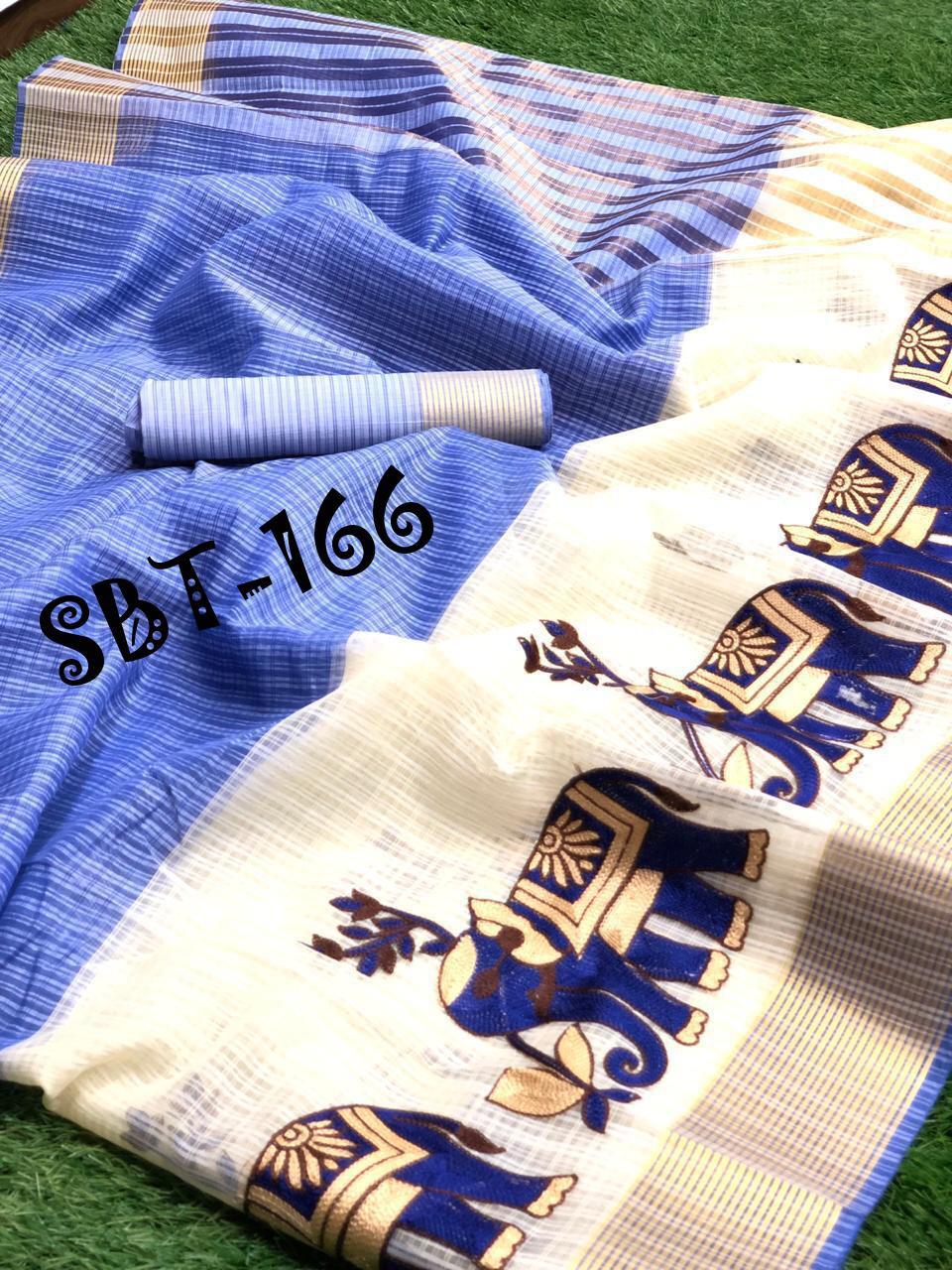 ELEPHANT DESIGN EMBROIDERY WORK SAREES