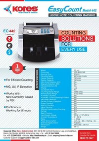Kores Easy Count 442 Currency Counting Machine