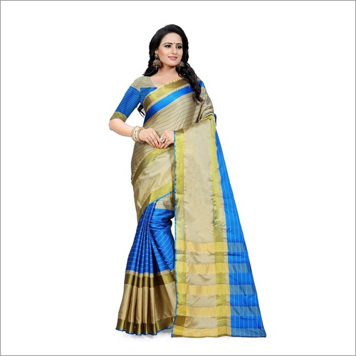 Multi New Printed Cotton Silk Saree