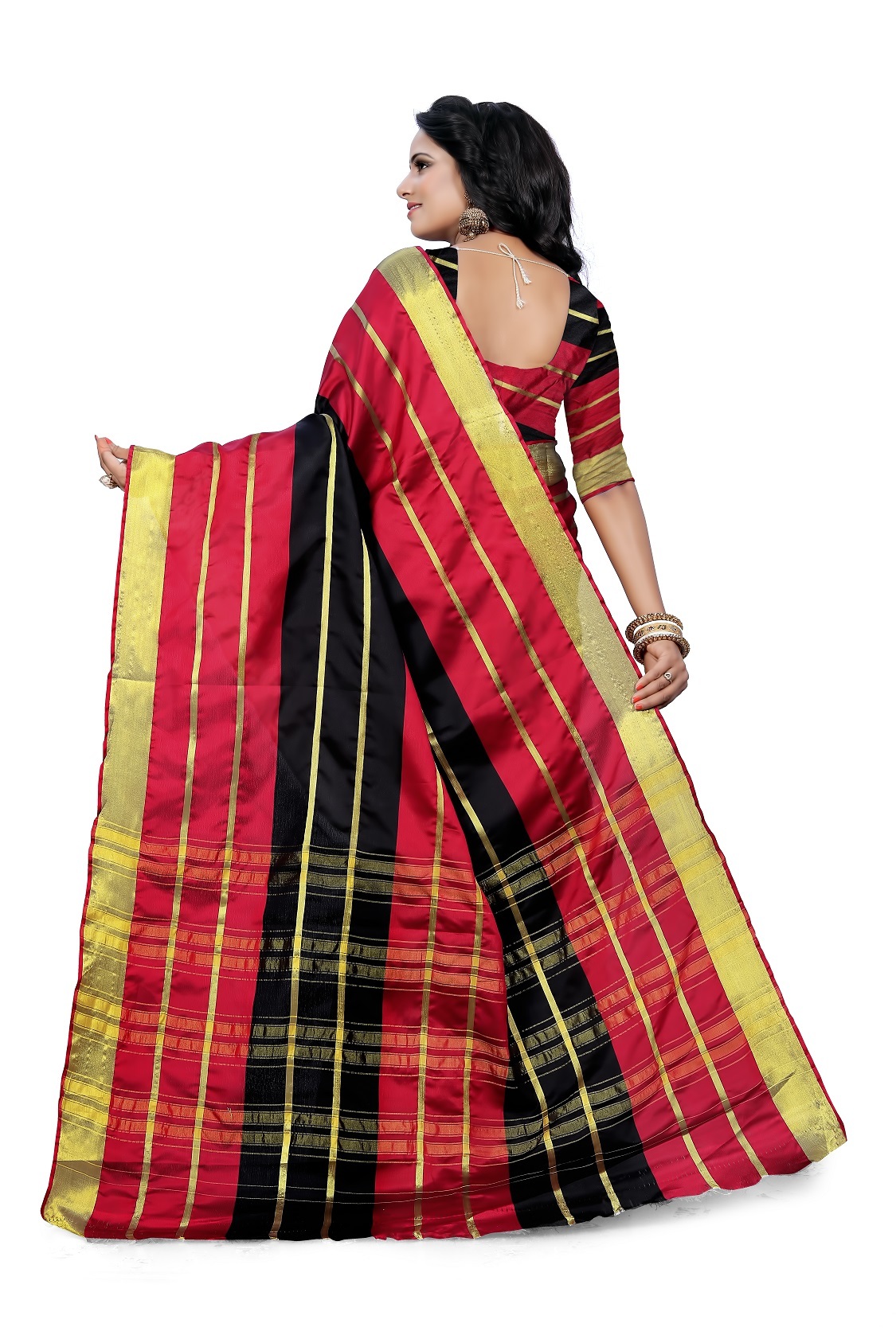 New Printed Cotton Silk Saree