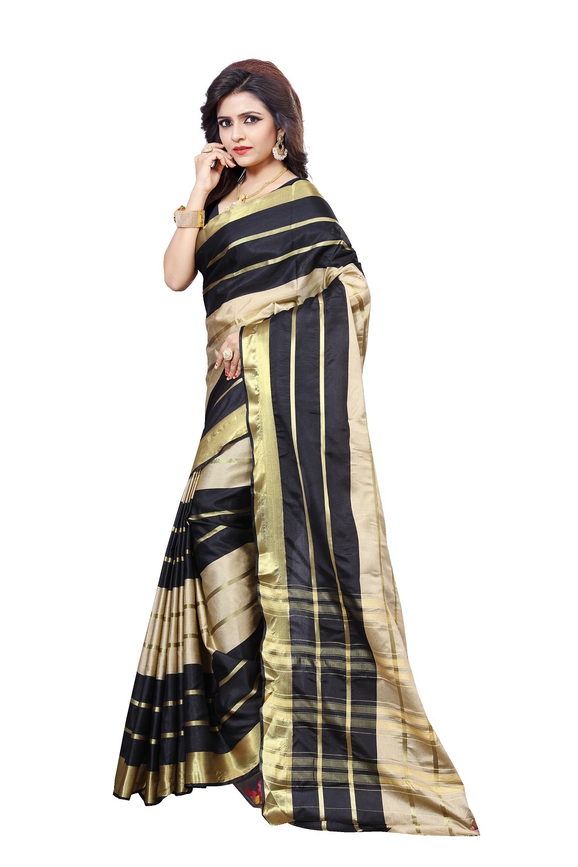 New Printed Cotton Silk Saree