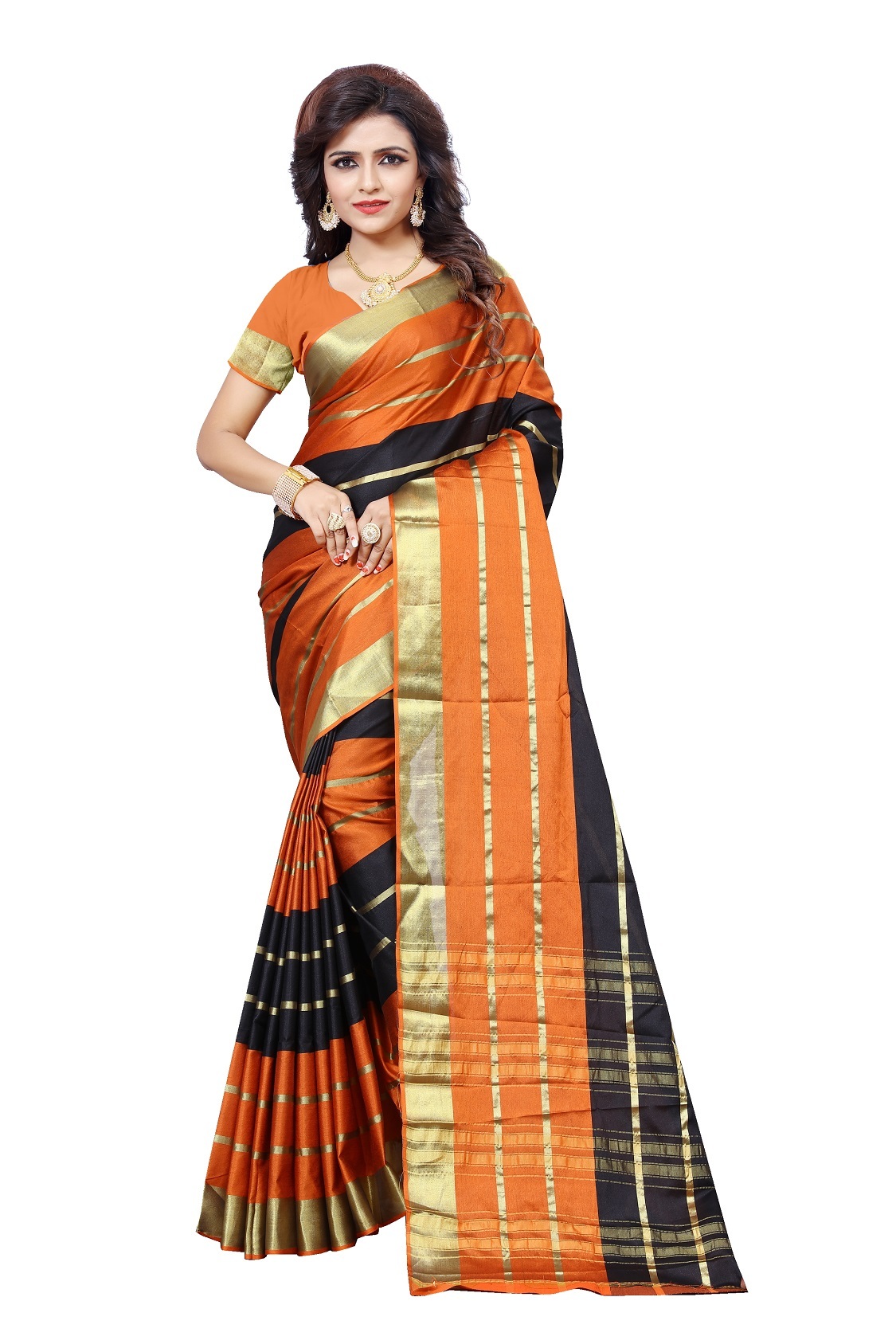 New Printed Cotton Silk Saree