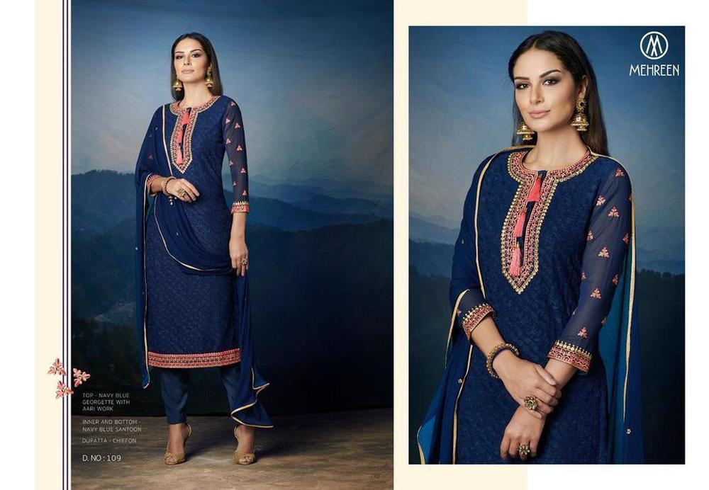 Georgette Embroidery work Salwar Kameez