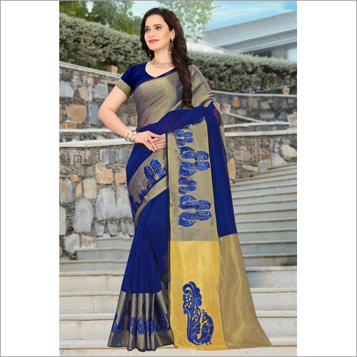 Cotton Work silk saree