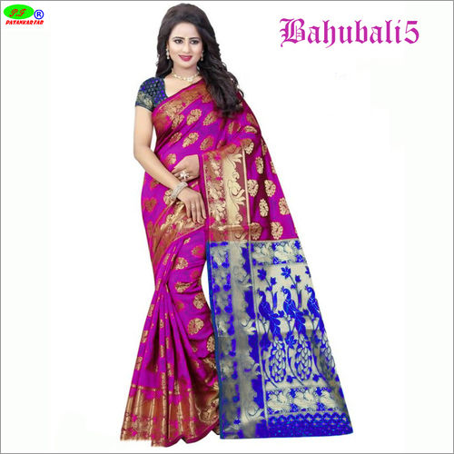 Multi Colour Banarsi Silk Saree