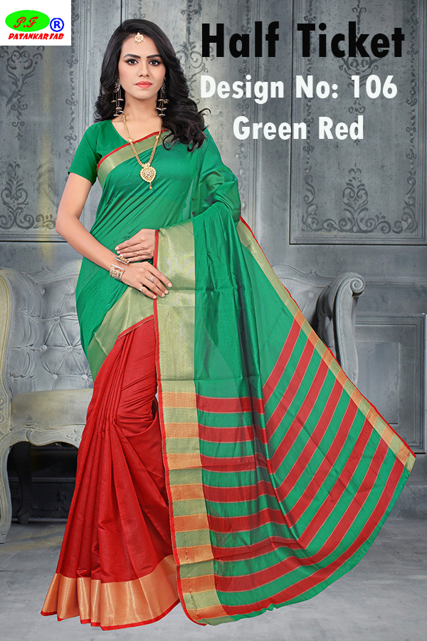 Linnig Shade Poly Cotton Silk Saree