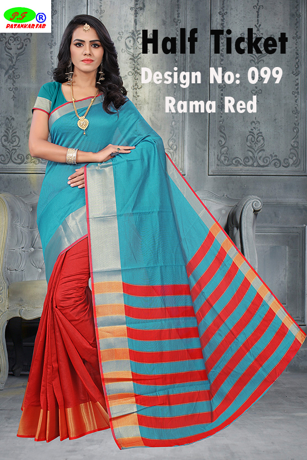Linnig Shade Poly Cotton Silk Saree