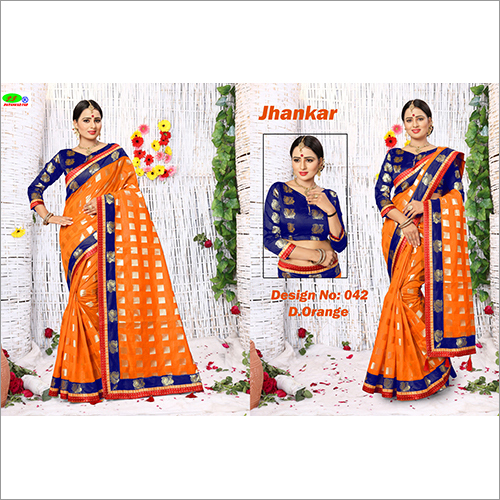 Jhankar Poly Cotton Silk Saree