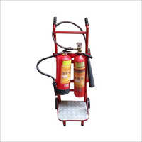 Fire Extinguisher Trolley - Stainless Steel, 25 Kilograms | Red And Black, Smooth Mobility Wheels