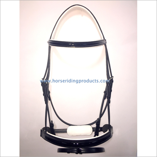 Patent Leather Bridle With Contrast Soft Leather Padding. Patent Leather Bridle With Contrast Soft Leather Padding.