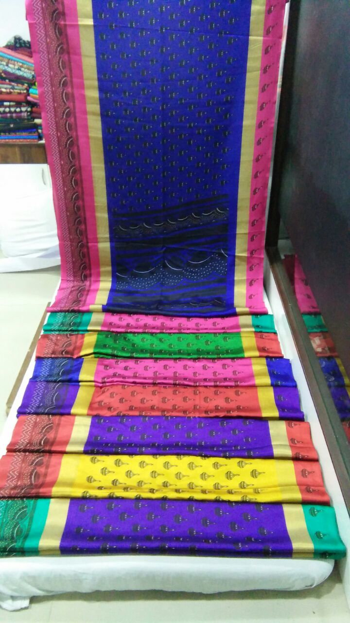 New Printed Cotton Silk Saree