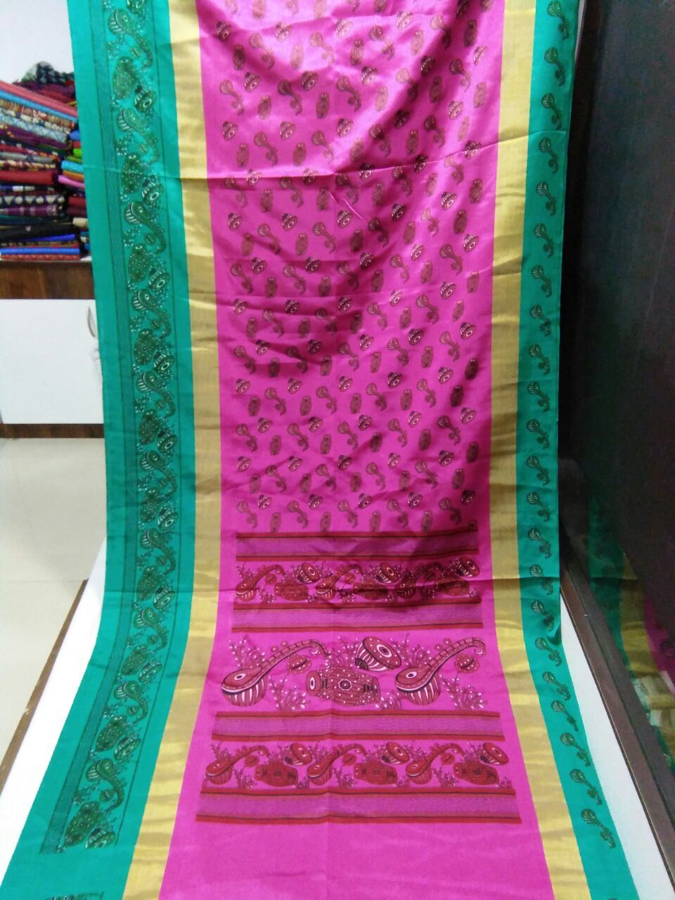 New Printed Cotton Silk Saree