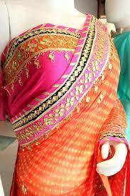 Pink & Orange Gota Patti Saree