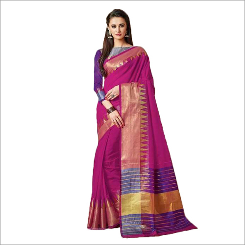 Jacquard Cotton silk saree