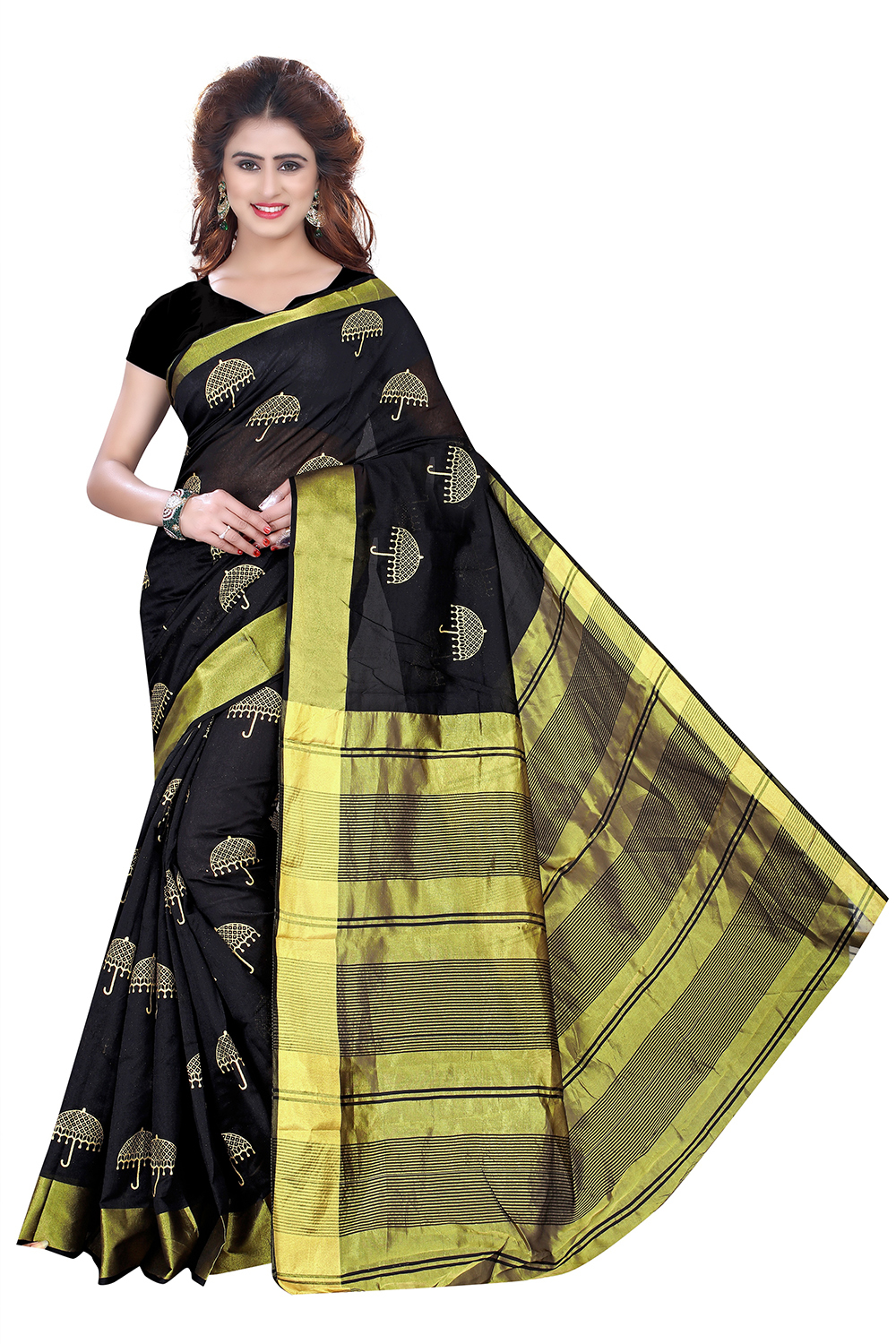 New Printed Foil saree