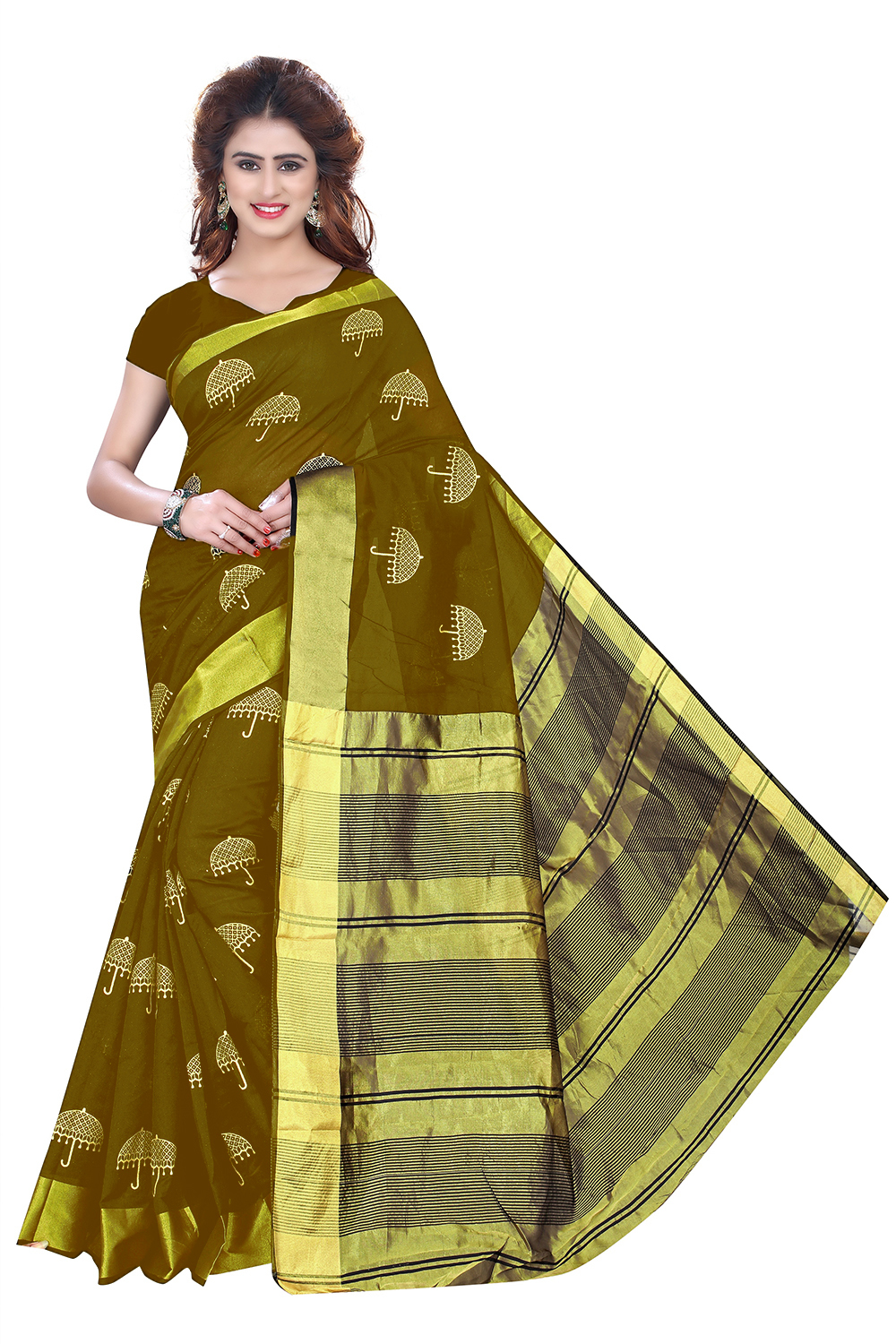 New Printed Foil saree