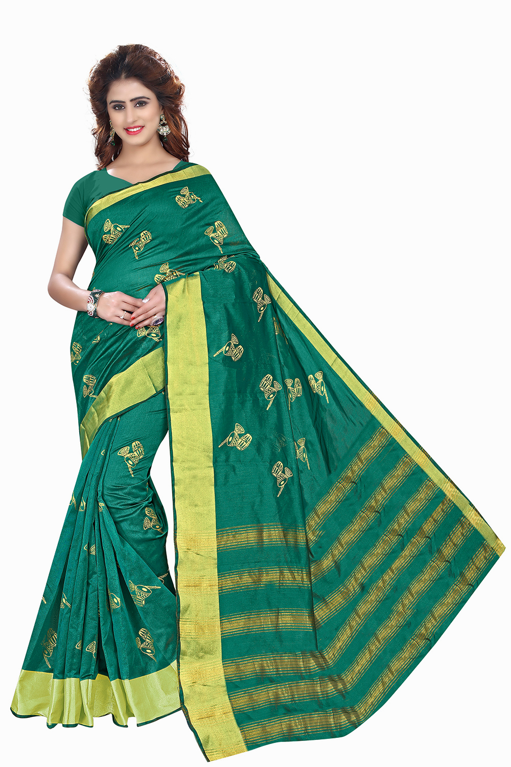 New Printed Foil saree