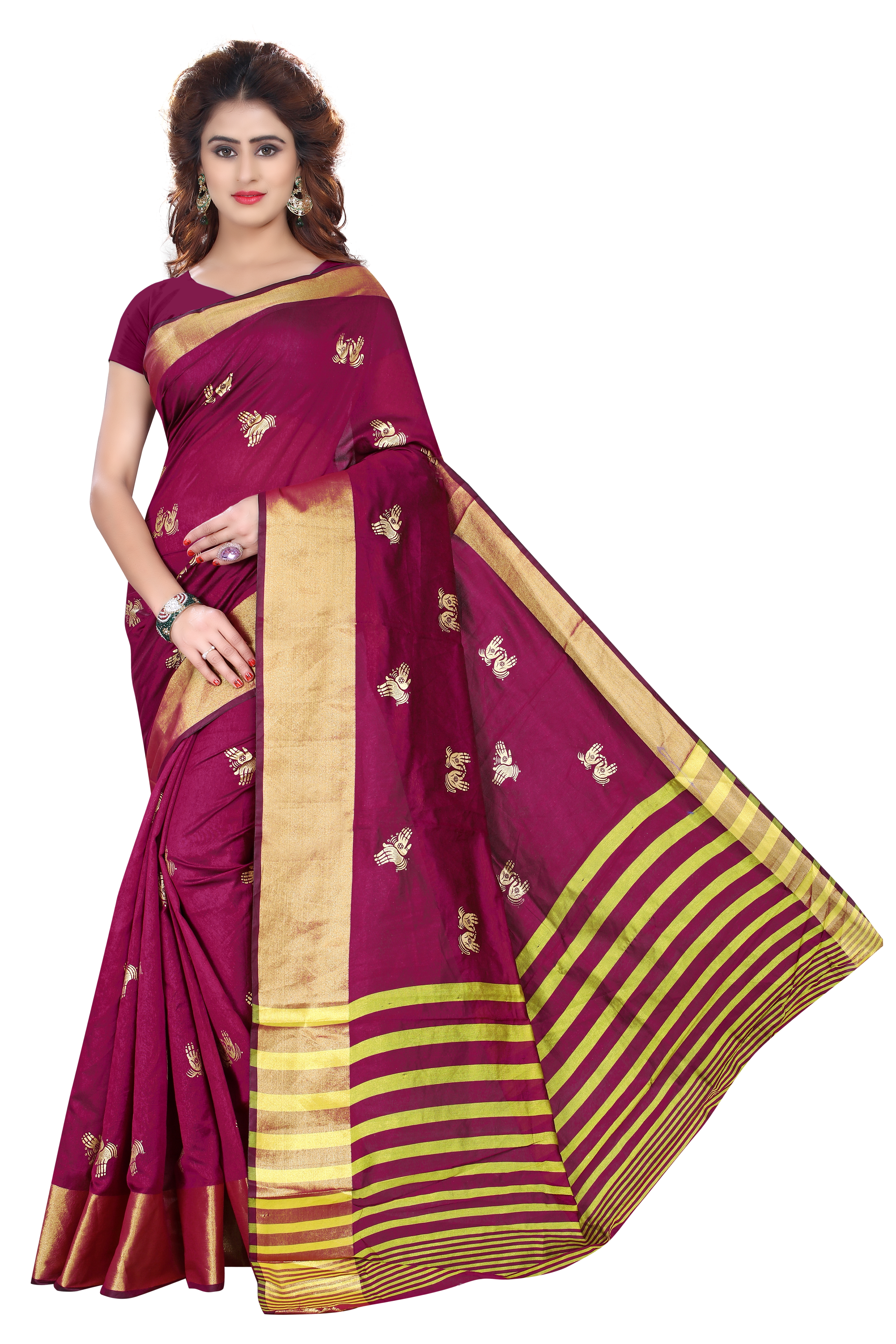 New Printed Foil saree