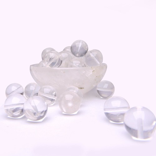 Satyamani Natural Energised Clear Quartz 12 mm Beads