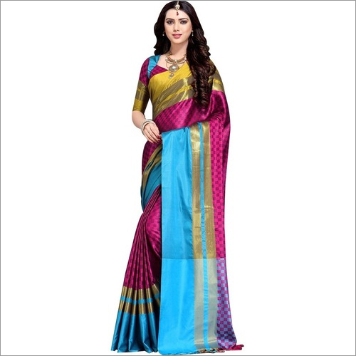 New Box Printed Cotton Saree