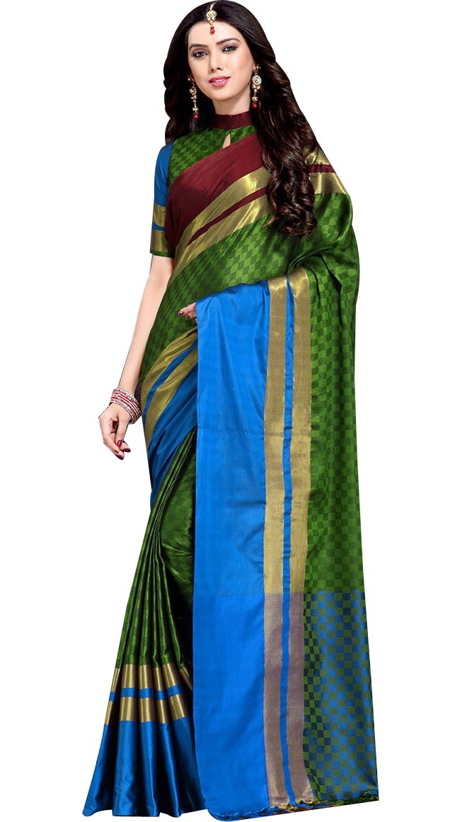New Box Printed Cotton Saree