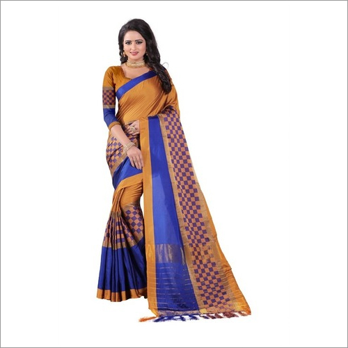 New Design box Printed Saree