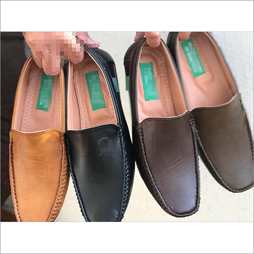 Black And Tan Mens Branded Leather Loafer