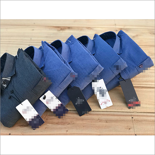 Men's Corporate Shirts - Cotton Plain Design, Summer Collection in Blue | Available in Sizes L, M, XL, XXL