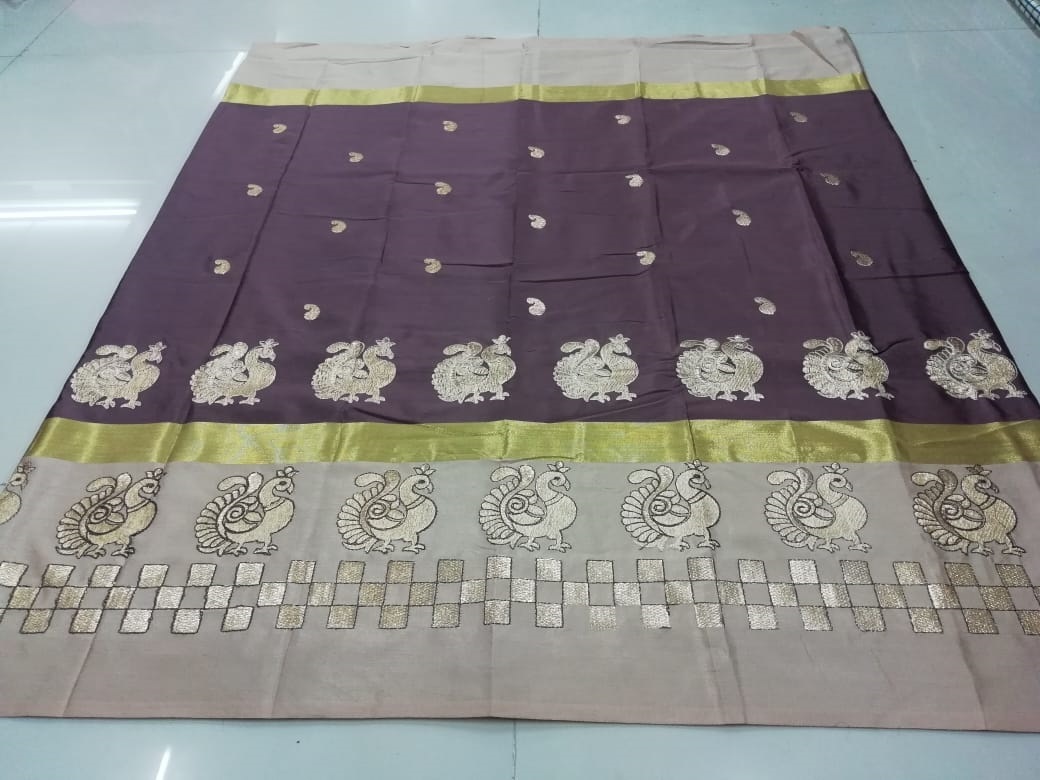 New Embroidery Silk Saree