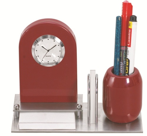 TABLE CLOCK WITH PEN