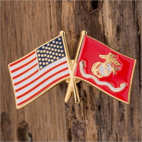 Flag Lapel Pin - Brass, 1-2 Inch | Gold Plated, Secure Clutch Back, Scratch Resistant, Hand Filled with Heat Treated Enamel, Durable Finish