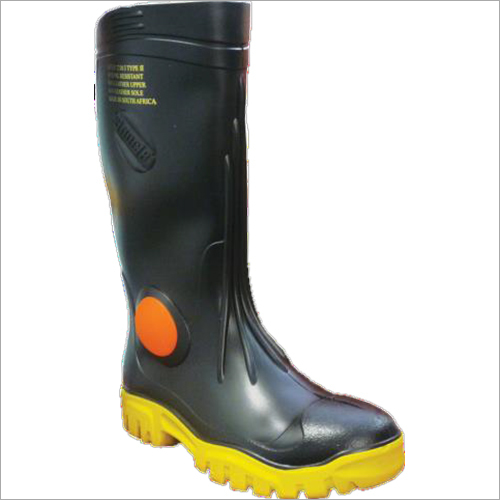 Black And Yellow Safety Gumboos